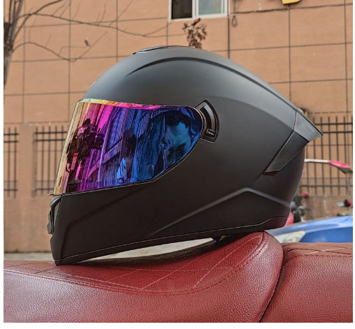 Motorcycle Helmet Men's Bluetooth Warm Full Face Four Seasons