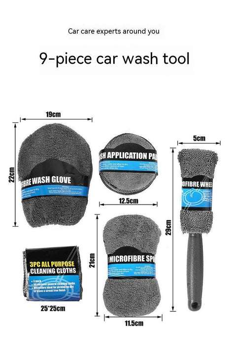 9-piece Car Wash Cleaning Set Washing Tools Diagnostic Tools