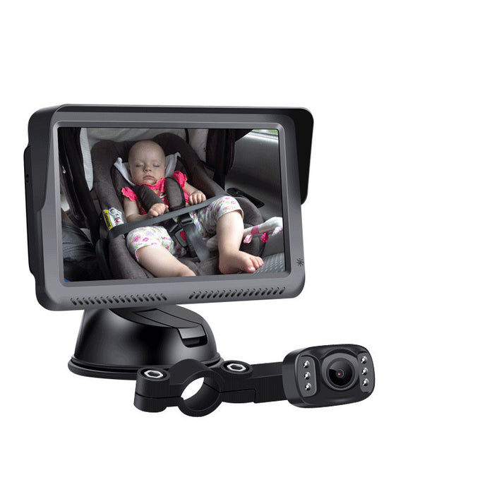 In-car Baby Monitoring 5-inch AHD High-definition Car Monitor Infrared Camera