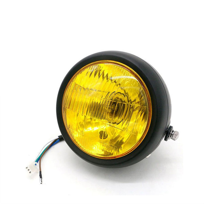 Modified Retro Headlight Black Shell Round Headlight