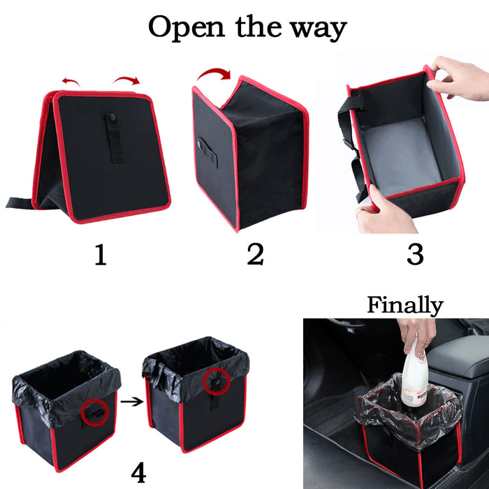 Practical Foldable oxford car storage bag for toys clothes seat buckles wastebasket SUV Trunk Organizer for car Garbage bag Car Organizers