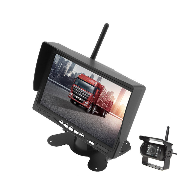 Forklift Truck Harvester 7 Inch Car Wireless Reversing Video Display Camera