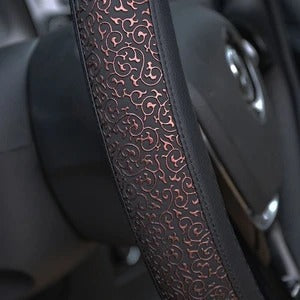 Carved ice silk steering wheel cover