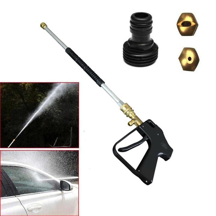 High pressure water gun copper long water gun copper head car wash water gun copper pagoda garden home water gun Portable Car Washers