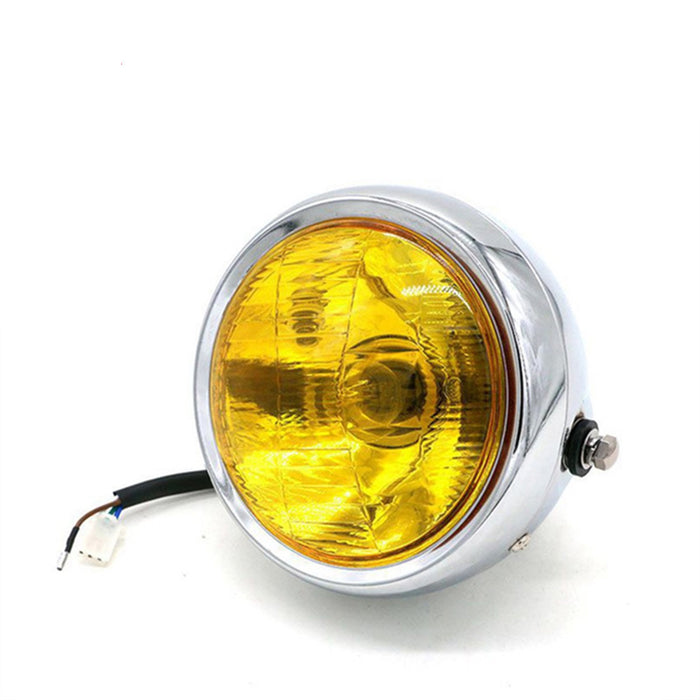 Modified Retro Headlight Black Shell Round Headlight