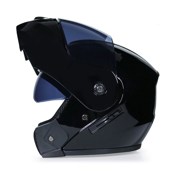 Motorcycle Winter Double-lens Uncovered Helmet