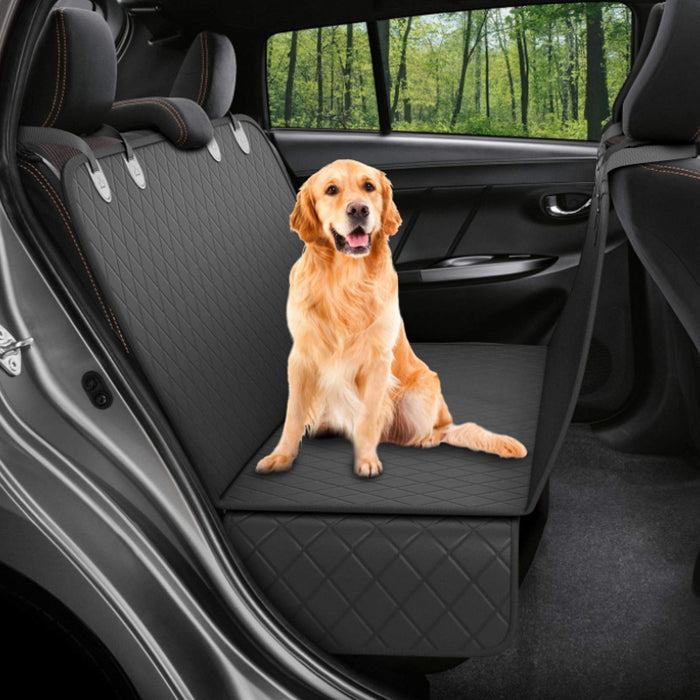 Dog Car Seat Cover View Mesh Pet Carrier Hammock Safety Protector Car Rear Back Seat Mat With Zipper And Pocket For Travel  Car Mats