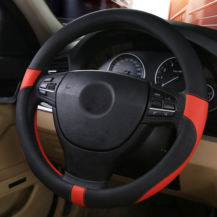 Green Leather Steering Wheel Cover