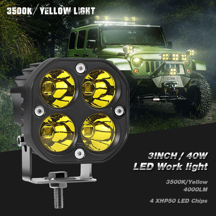 Off-Road LED Square Spotlight For Truck Car