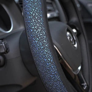 Carved ice silk steering wheel cover