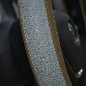 Carved ice silk steering wheel cover