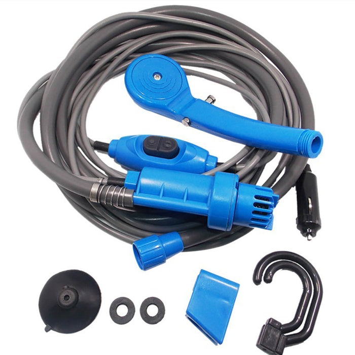 Outdoor Car Washer 12V Portable Car Shower Washer Set Electric Pump Powerful Camping Car Wash Travel Cleaning Tool New