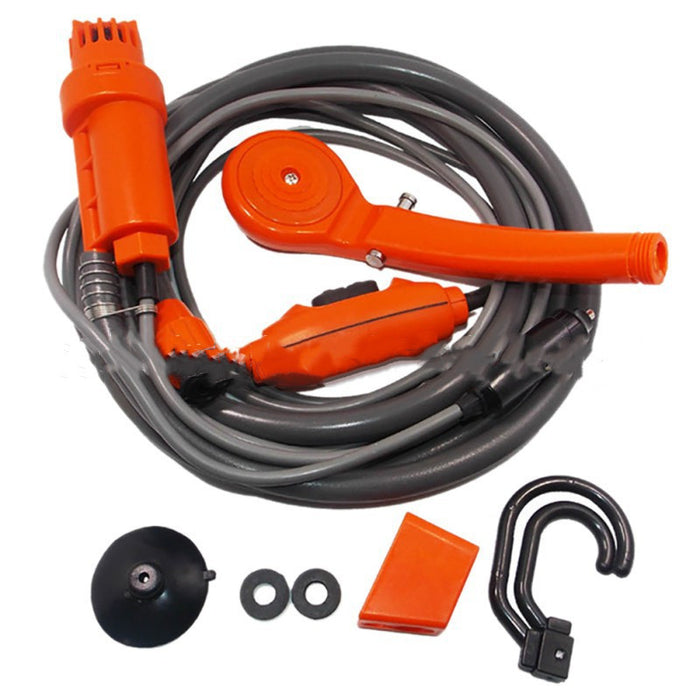 Outdoor Car Washer 12V Portable Car Shower Washer Set Electric Pump Powerful Camping Car Wash Travel Cleaning Tool New