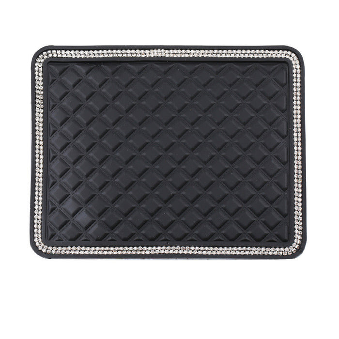 Lingge Car Anti Skid Mat Large Car Feather Creative Diamond Mat