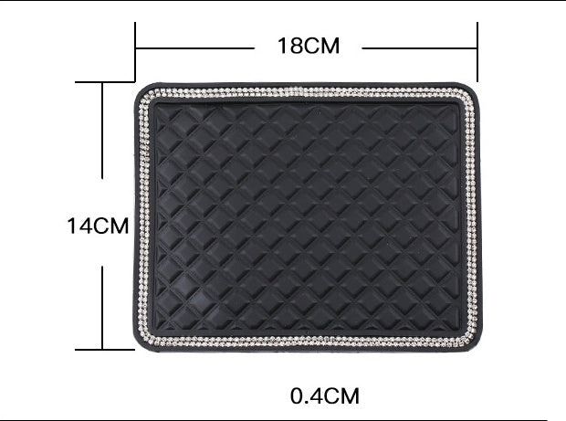 Lingge Car Anti Skid Mat Large Car Feather Creative Diamond Mat