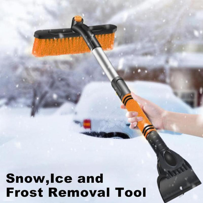 Car Cleaning Brush Ice Scraper Detachable Snow Shovel Brush Dust Remove Brush Auto Windshield Extendable Snow Brush Foam Handle Portable Car Washers