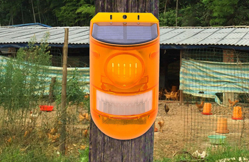 Solar Alarm Light Outdoor Sound And Light Alarm Anti-thief Anti-theft Red Human Body Induction Animal Repellent