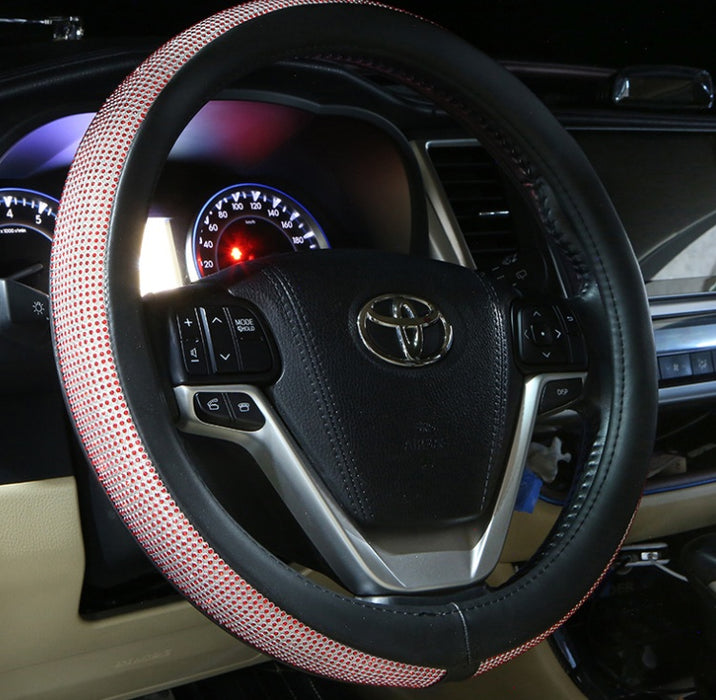 Womens Car Steering Wheel Cover Summer  Rhinestone Car