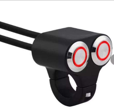 Motorcycle Switch Angel Eyes With Light Switch Self-Locking Switch Without Lock Switch Fog Light Switch Cross-Border E-Commerce Switch