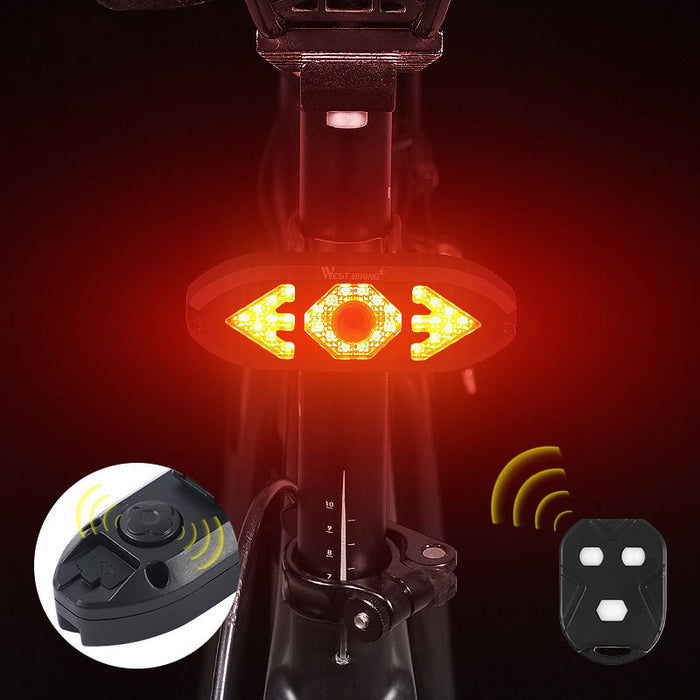 Smart Remote Control Turn Signal Rechargeable Tail Light Night Mountain Bike With Horn Warning Light