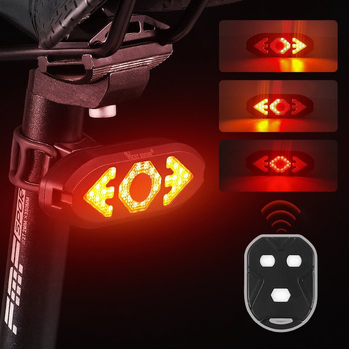 Smart Remote Control Turn Signal Rechargeable Tail Light Night Mountain Bike With Horn Warning Light