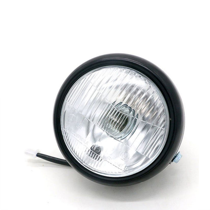 Modified Retro Headlight Black Shell Round Headlight