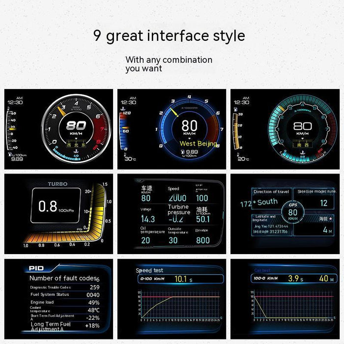 Monitor Driving Computer HD Instrument Gps BeiDou Turbine A600