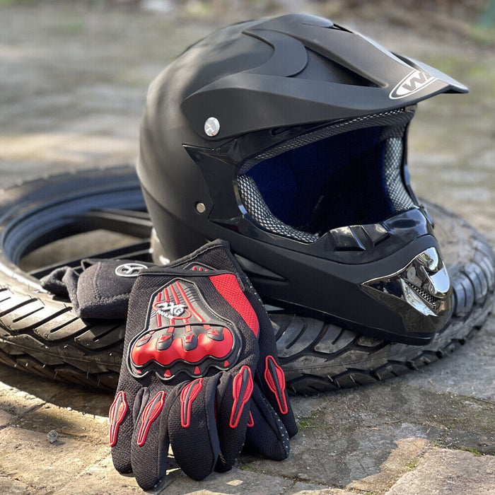 Motocross Helmet Motorcycle MX Off Road Street Dirt Bike ATV Open Face DOT