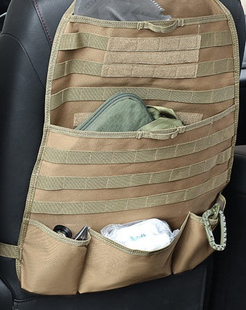 Rear seat organizer of tactical vehicle