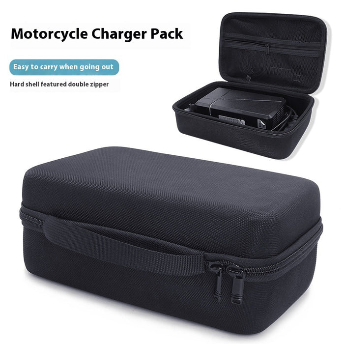 EVA Motorcycle Charger Storage Bag Hard Shell Electric Car Power Tools Diagnostic Tools