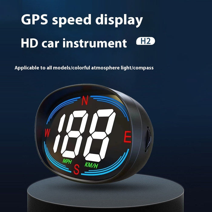 Car HUD Head-up Display GPS Compass Speedometer Multi-function USB Power Supply Velometer