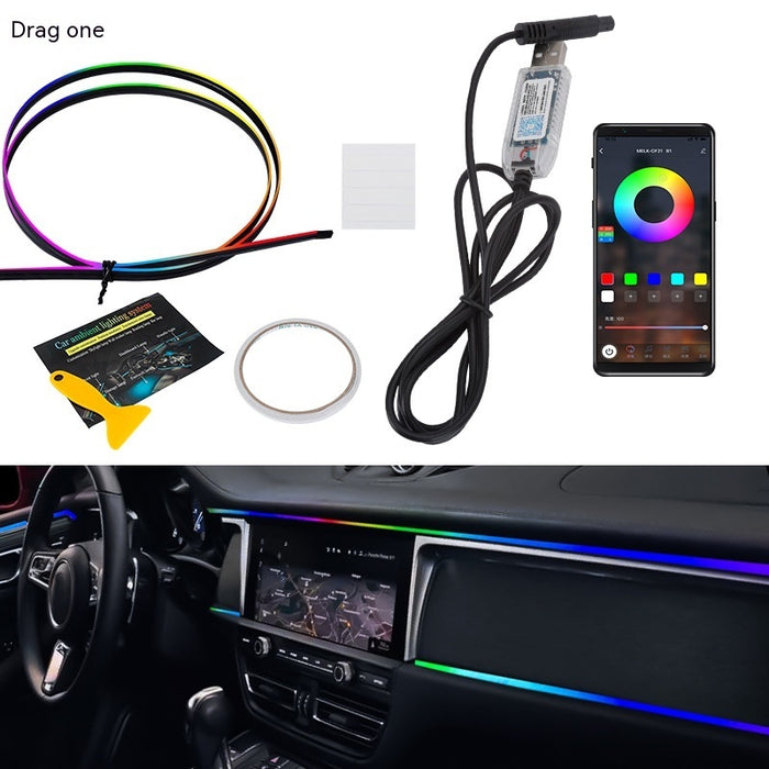 Car Atmosphere LED Light Bar Hidden Modification car organizer