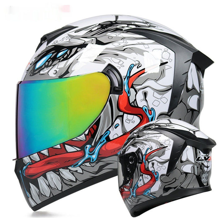 Men's And Women's Full Face Helmet Double Lens Motorcycle Helmet