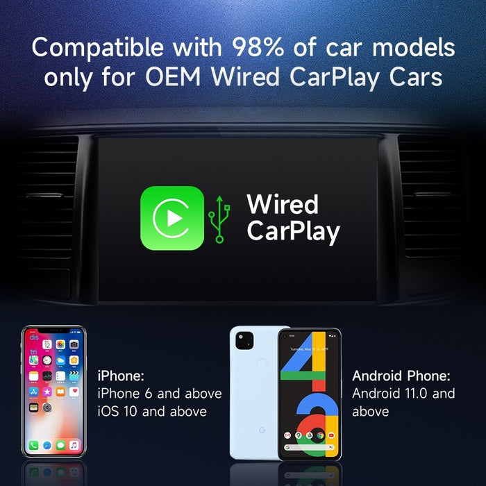 Carplay Original Car Wired To Wireless AI Box Qualcomm Android System