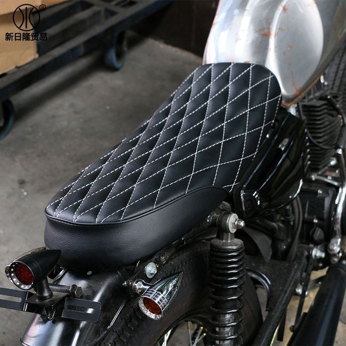 Retro modified diamond cushion for motorcycle cushion