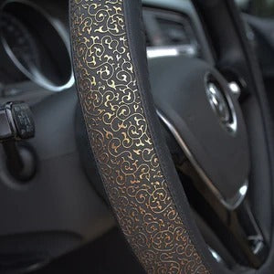 Carved ice silk steering wheel cover