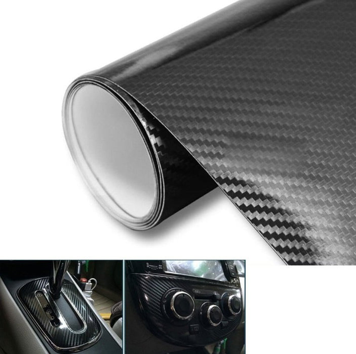 Car Styling Glossy Black 5D Carbon Fiber Vinyl film Car Wrap car organizer