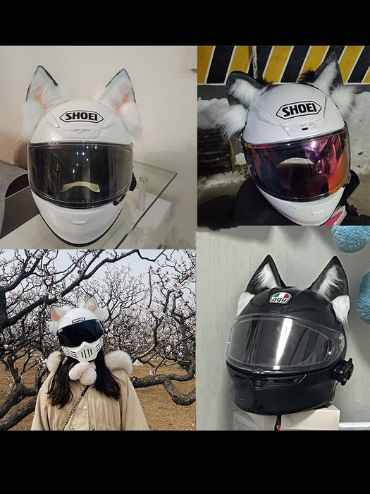 Helmet Ornaments Cat Ears Beast Ears Motorcycle Electric Bike Female