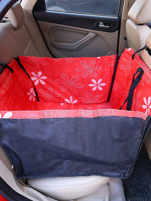 Rear Printed Double Layer Waterproof Pet Car Mat Pet Cat Dog Protection Pet Hanging Basket Car Mats