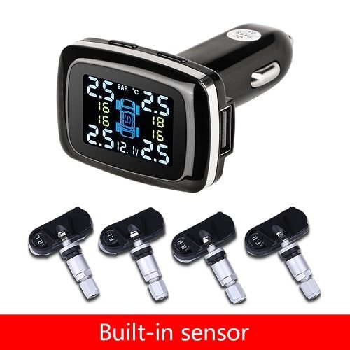 Tire Pressure Monitoring System Sensors Cigarette Lighter USB port Auto Security Alarm Systems Tire Pressure