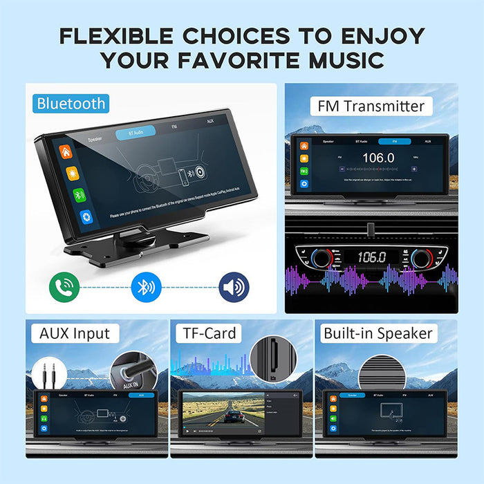 1026-inch Full Touch Screen Car Navigator All-in-one Machine Front And Rear Double Recording 1080p HD Car DVR