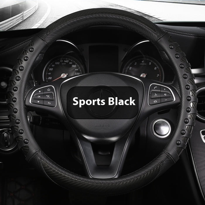 Leather Silicone Four Season Car Accessories Steering Wheel Cover