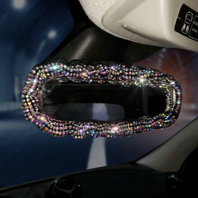 Diamond Hand Brake Gear Safety Belt Shoulder Pad Hot Drilling Handle Cover Full Diamond Steering Wheel Cover Rear View Mirror Cover