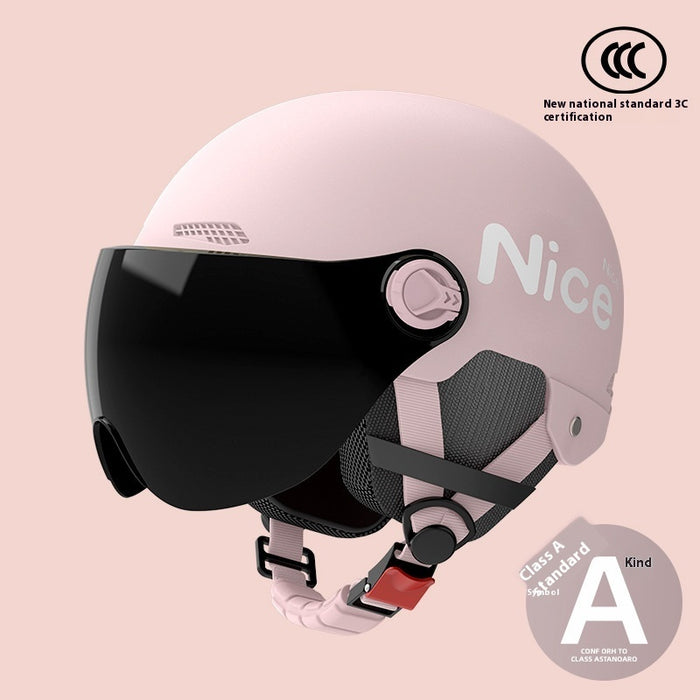 Women's Motorcycle Solid Color Safety Helmet