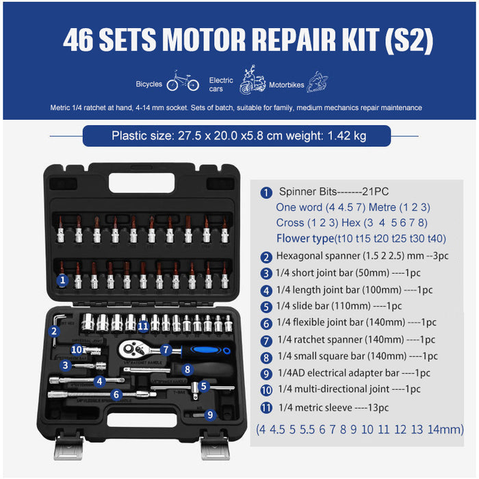 Socket Ratchet Wrench Set Repair Tools Diagnostic Tools