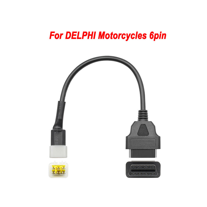 OBD To 6 Pin For DELPHI Motorcycle Diagnostic Tools