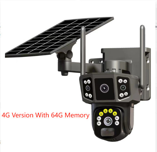 Solar Outdoor Screen Panoramic Surveillance Camera