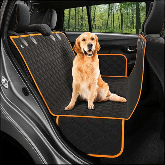 Dog Car Seat Cover View Mesh Pet Carrier Hammock Safety Protector Car Rear Back Seat Mat With Zipper And Pocket For Travel  Car Mats