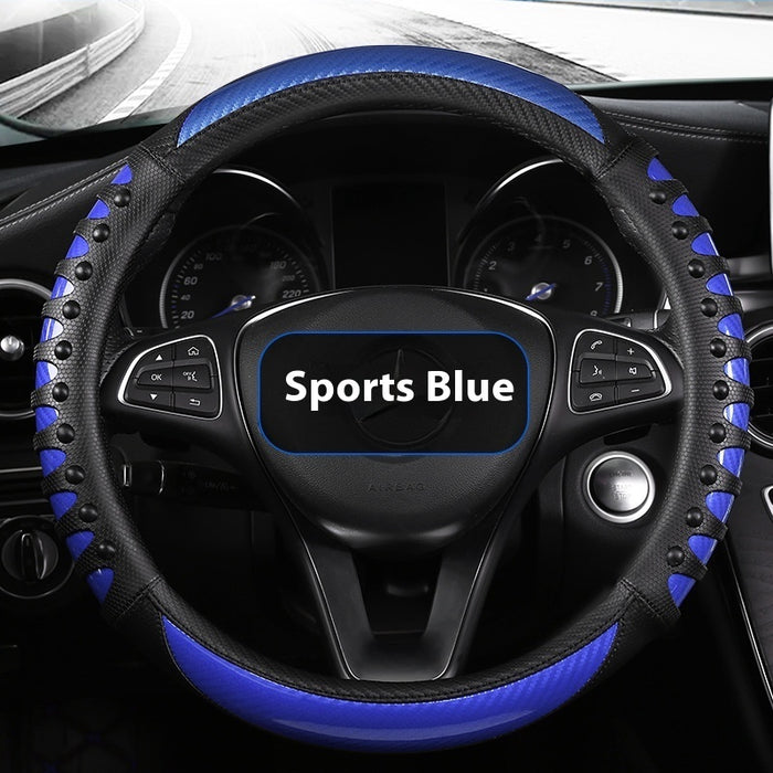 Leather Silicone Four Season Car Accessories Steering Wheel Cover