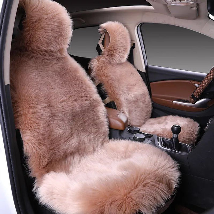 All-inclusive Car Seat Cover Plush Cushion Three-piece Cushion Universal Cushion Winter